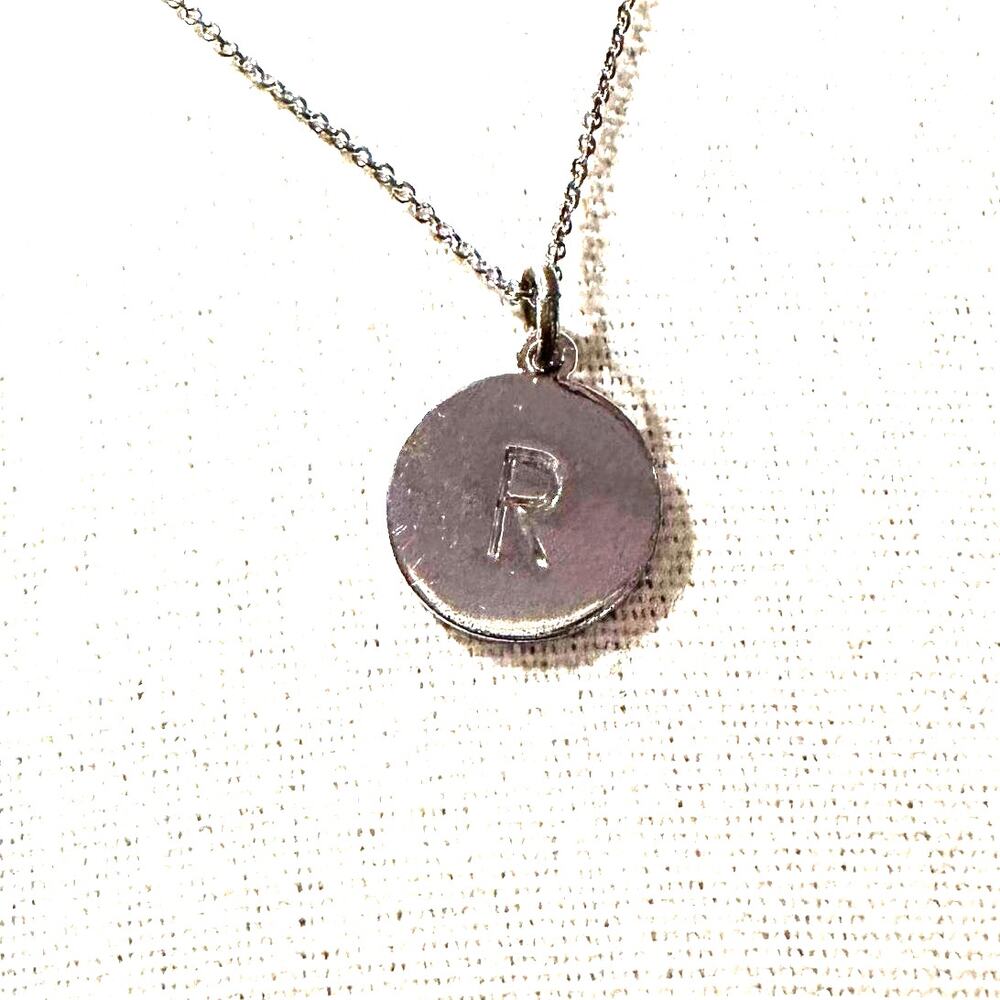 Kate Spade R Initial Necklace One in a Million Chain Silver tone Preppy